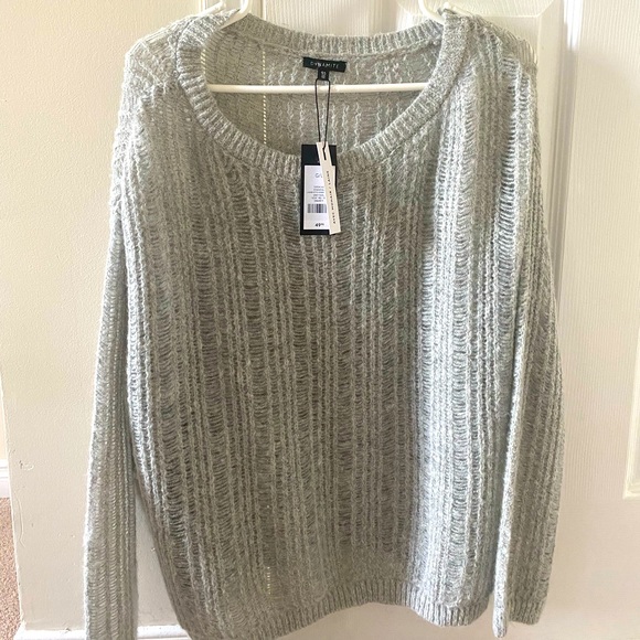 Dynamite Sweaters - Dynamite Ladder Stitch Sheer Wool Sweater